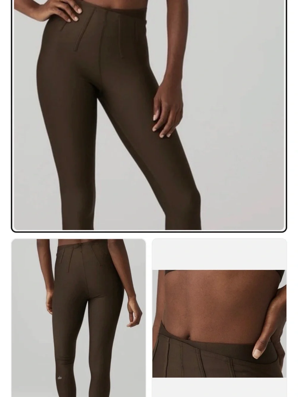 ALO Yoga Airlift High-Rise Corset 7/8 Leggings Espresso (Brown) Size-XS EUC
